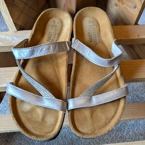 Naot Silver Strappy Sandals